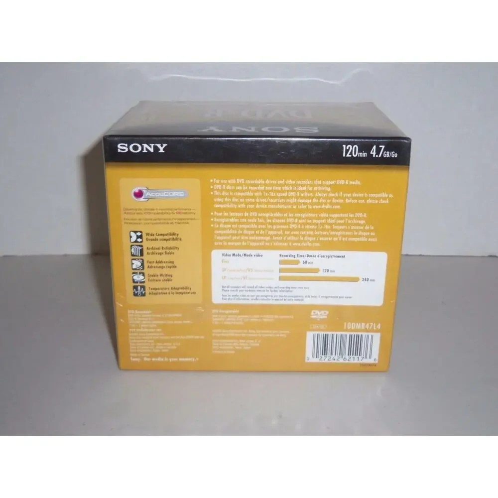 Sony DVD-R 10 Pack New 4.7 GB 120 Minute Min Disc -111732